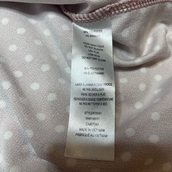 Monteau Pink Plush Top Blouse Vneck Tie Front Size XS Ruffle Sleeves Feminine Po - Picture 11 of 12